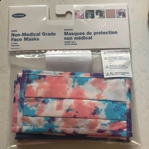 Old Navy Kids Mask 5 Pack Tie Dye Brand New!